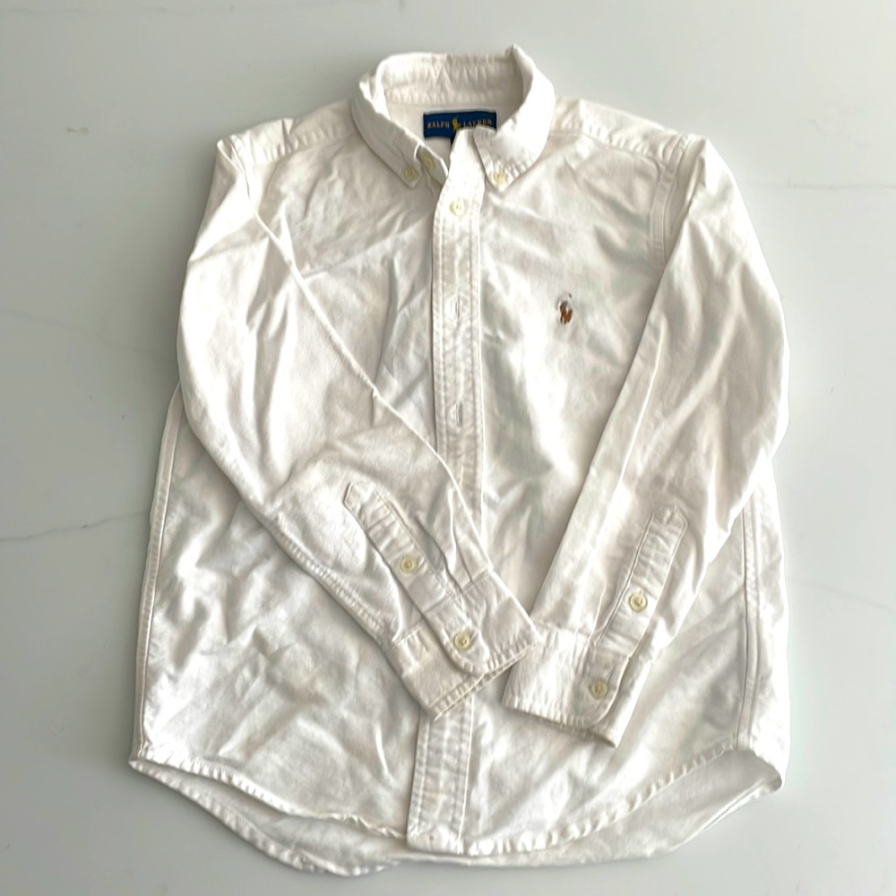 Ralph Lauren Boy’s Cotton Button down shirt in white